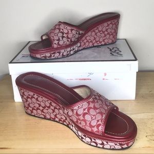 Red Coach Wedge Sandals!!